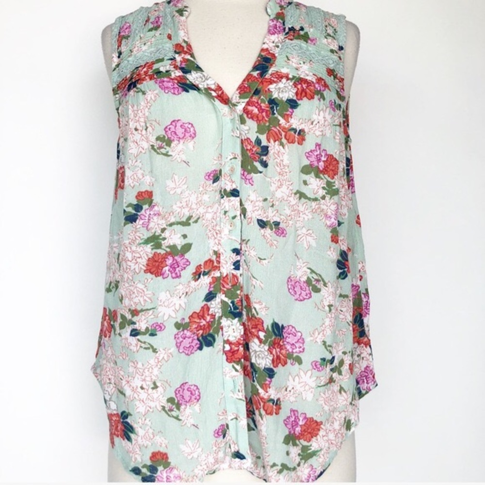 NWT Anthropologie Meadow Rue Button Up Tank Top